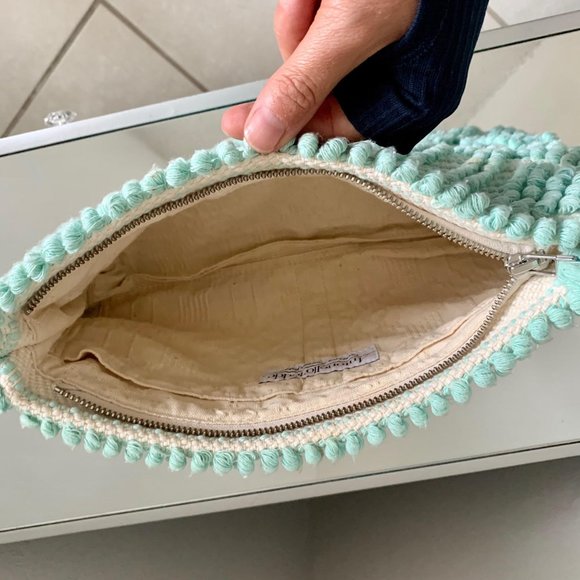 Antonello Tedde Piatta Rombi Mint Green Clutch - Picture 5 of 7